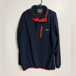 Drake Navy and Red Pullover